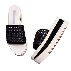 Stella McCartney Elyse Platform Sandals Size 39 9  White Black